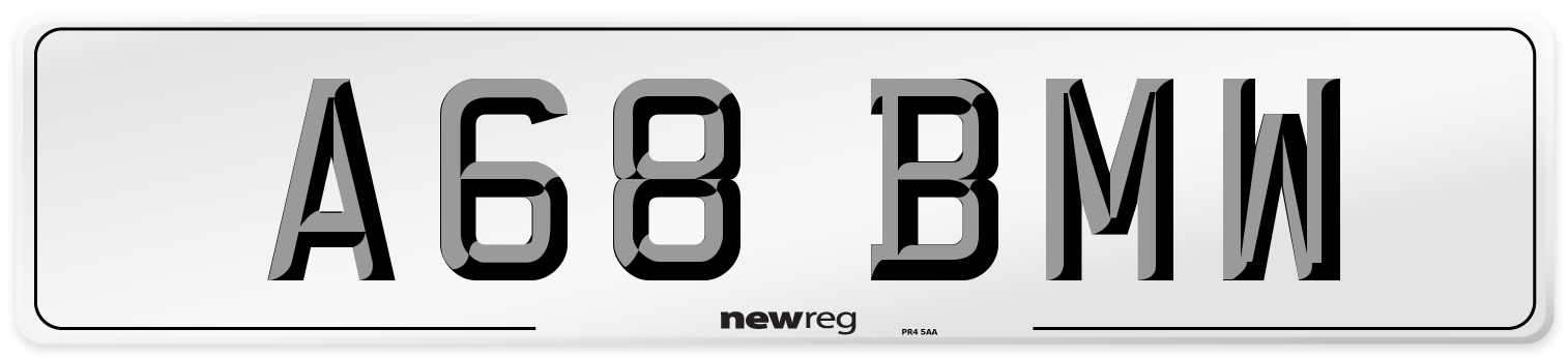 A68 BMW Number Plate from New Reg